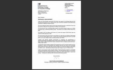 BEIS Renewables letter